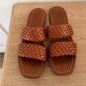 Loeffler Randall Brown Woven Sandals